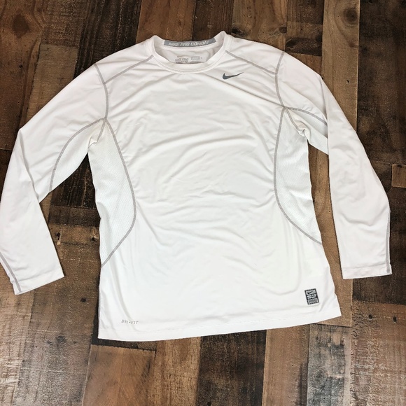 nike pro combat dri fit fitted long sleeve shirt